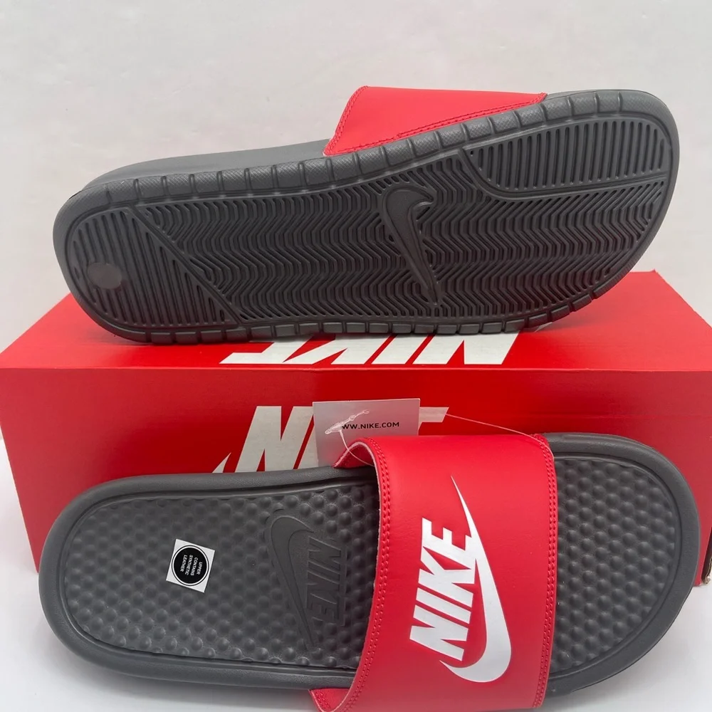 Nike Red and Gray Slide Sandals Men’s Slides BENASSI JDI
BENASSI JDI - Picture 4 of 16